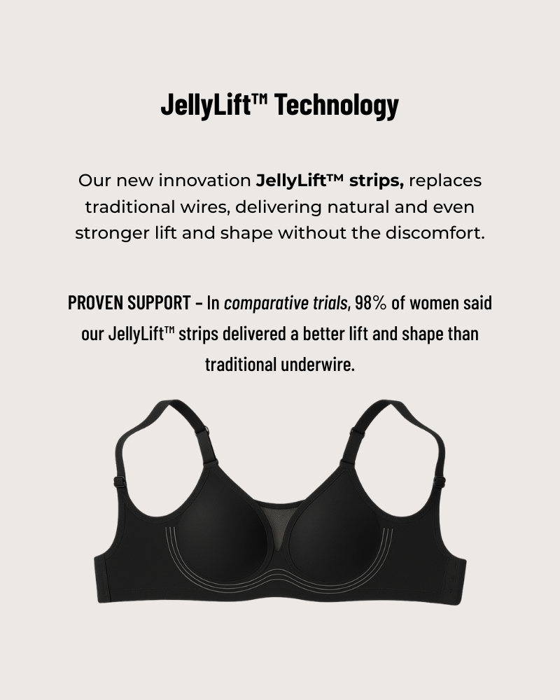 Wireless Support & Lift V-Neck Mesh Bra