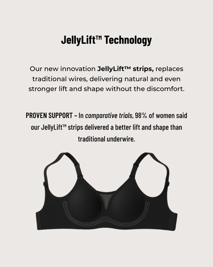 Wireless Support & Lift V-Neck Mesh Bra