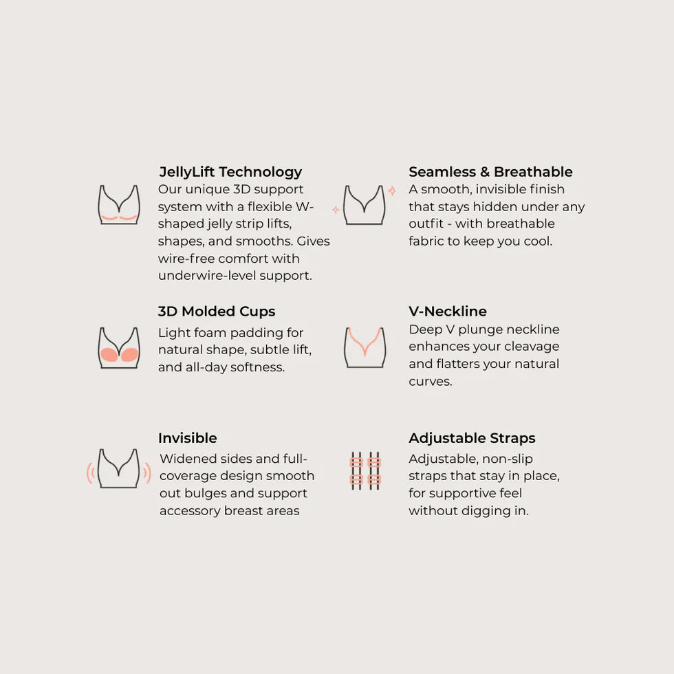 Full Support Soft V-Neck Bra