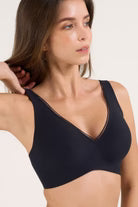 Deep V Seamless Lift Bra with Mesh