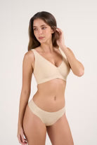 Deep V Seamless Lift Bra with Mesh