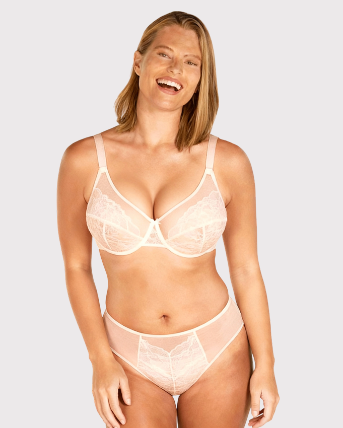Misty Rose Breast Minimizer Bra - Enchant