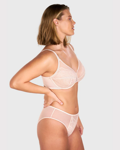 Misty Rose Breast Minimizer Bra - Enchant