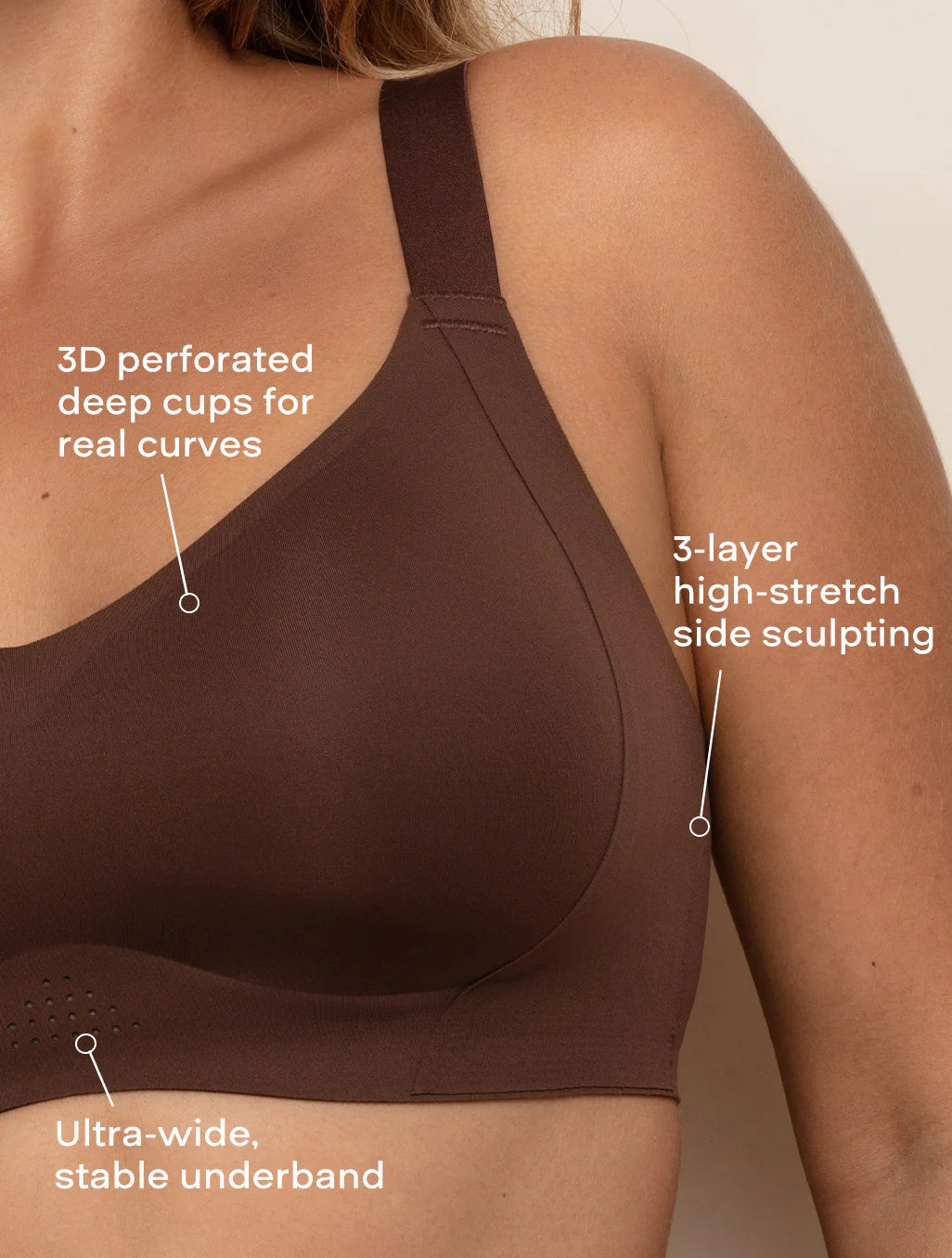Padded Wireless Support Bra