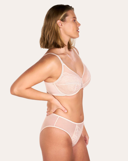 Misty Rose Breast Minimizer Bra - Enchant