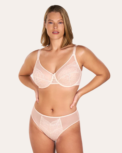 Misty Rose Breast Minimizer Bra - Enchant