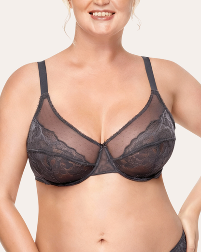 Gray Breast Minimizer Bra - Enchant