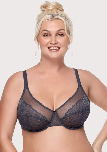 Gray Breast Minimizer Bra - Enchant