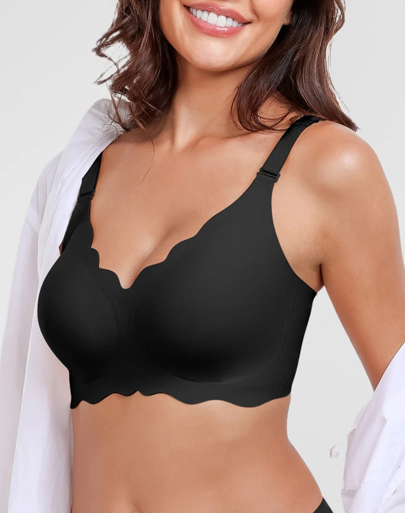 Scalloped Deep V Smooth Lift Bra